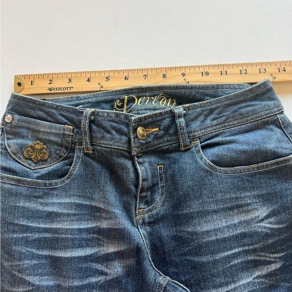 EUC Dereon Beyonce Girls Summer Flare Blue Denim Jeans Size 1/2 (R) - Picture 11 of 11